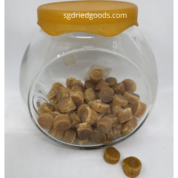 Dried Scallops in Glass Jar